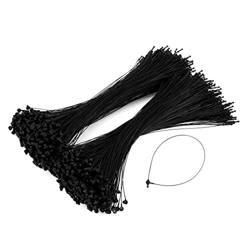 GREENGROW Black 2000 Pcs Plastic Loop Lock Pins Tag Fastener Hook Ties (9-INCH) - Image 1