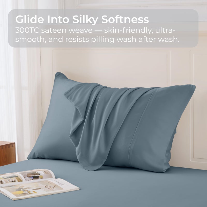 GOKOTTA Envelope Pillow Cases Queen Size 2 Pack, 100% Rayon Made from Bamboo Cooling Pillowcases Soft and Silky for Hair and Face (20"*30") - Image 5