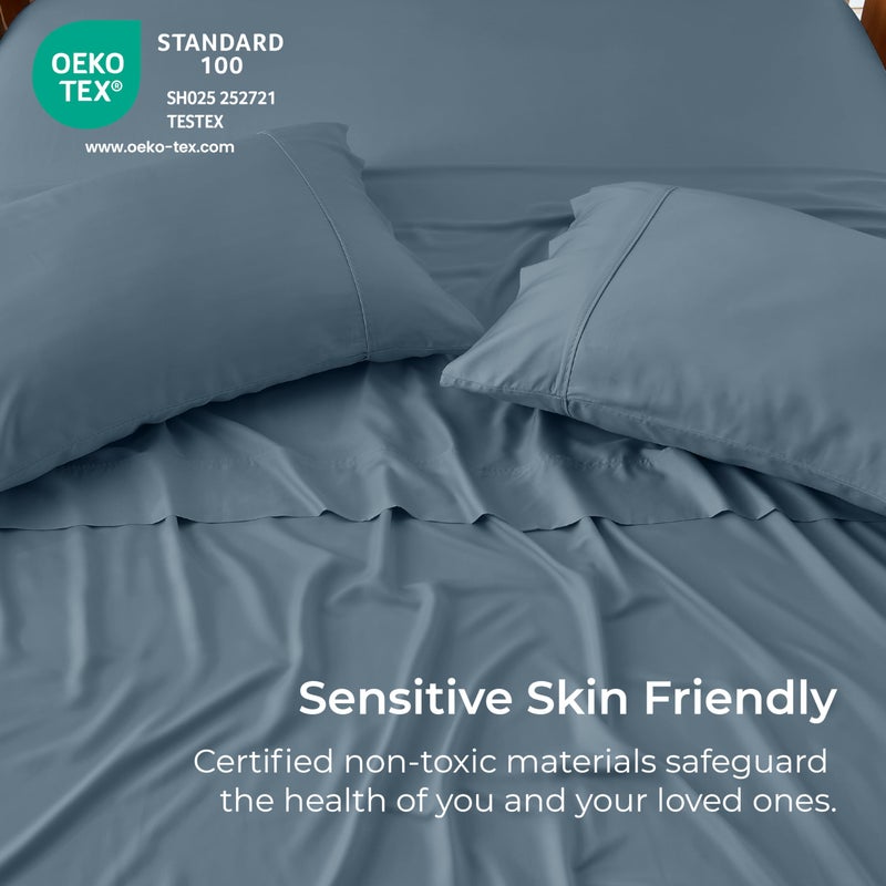 GOKOTTA Envelope Pillow Cases Queen Size 2 Pack, 100% Rayon Made from Bamboo Cooling Pillowcases Soft and Silky for Hair and Face (20"*30") - Image 4