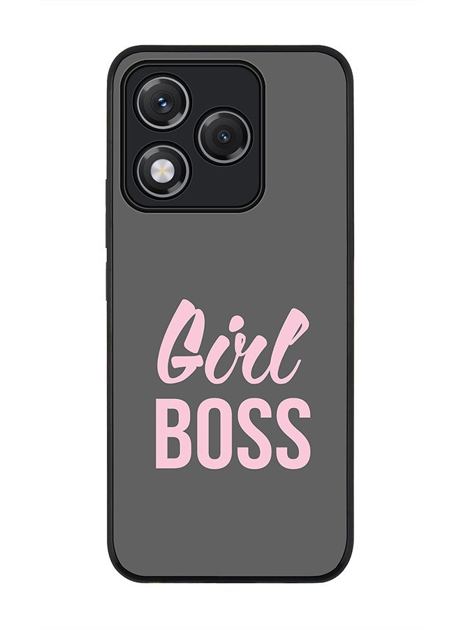 Stylizedd For Honor 400 Lite Case,Slim fit Camera Protection, Shockproof Thin Phone cover  - Girl Boss (Grey)