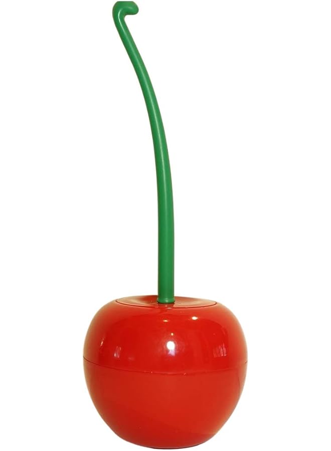 promass Cherry Shape Toilet Brush - Standing Toilet Brush Set - Compact Household Bathroom Red Cherry Toilet Brush (Red) - Image 1