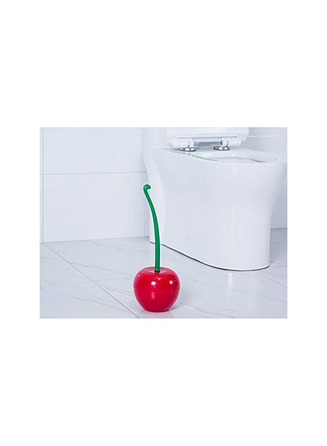 promass Cherry Shape Toilet Brush - Standing Toilet Brush Set - Compact Household Bathroom Red Cherry Toilet Brush (Red) - Image 4