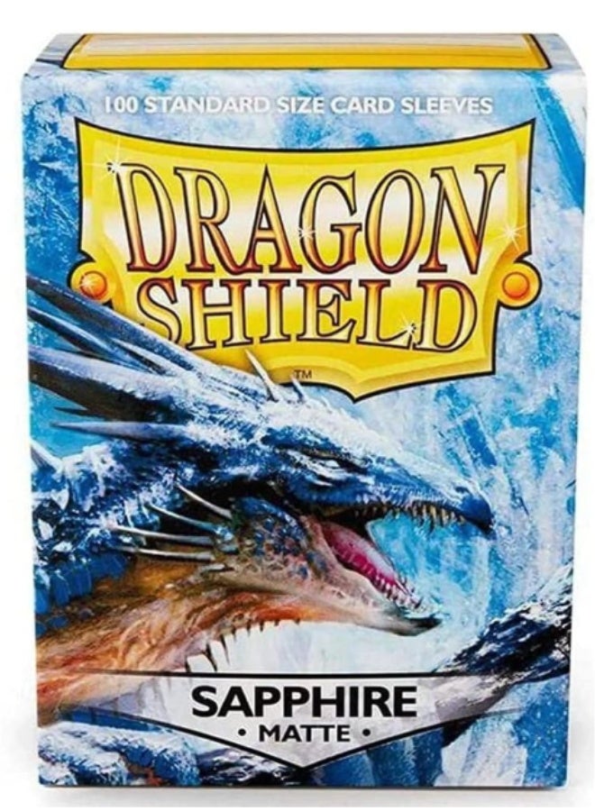 دراجون شيلد Dragon Shield Matte Sapphire Standard Size 100 ct Card Sleeves Individual Pack - Image 1