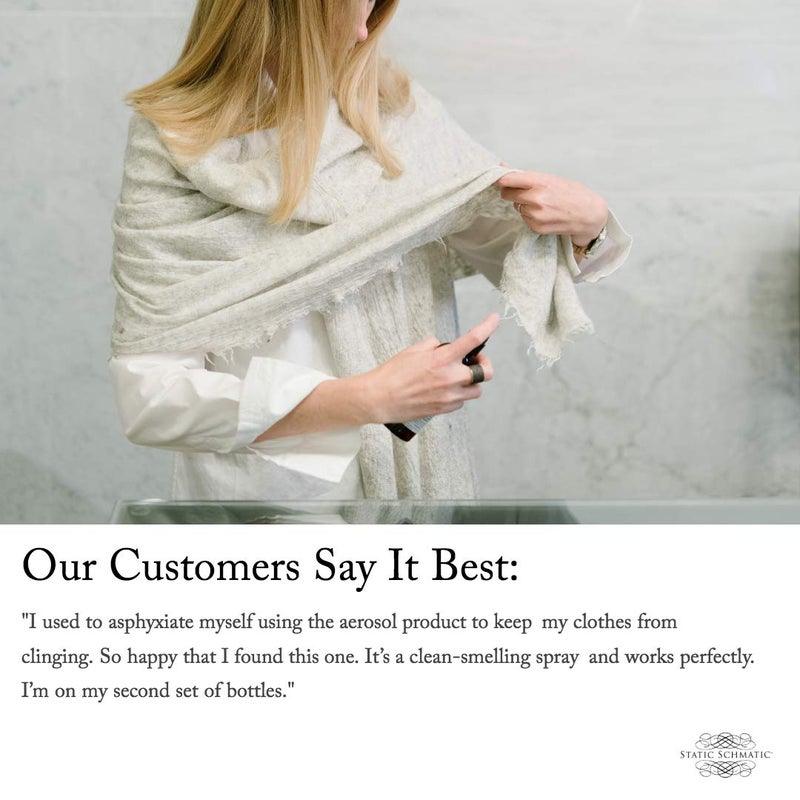 Static Schmatic for Clothes, Natural Static Cling Remover, Static Spray for Clothes, Anti-Static Spray, Natural Static Cling Remover, Dryer Sheet Alternative, Laundry Size (12 Fl Oz) - Image 3