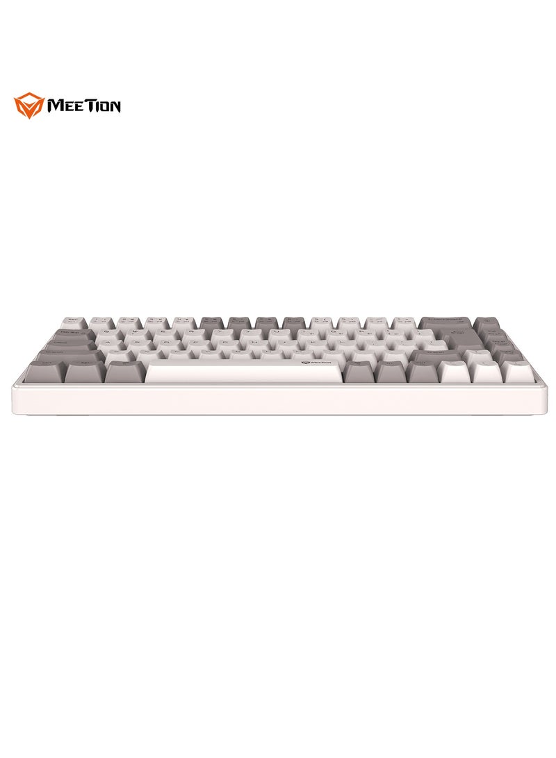 Meetion كيبورد ميتيون ميكانيكي لاسلكي RGB ثلاثي الوضع MK12 بتصميم 65% (أبيض) - Image 4
