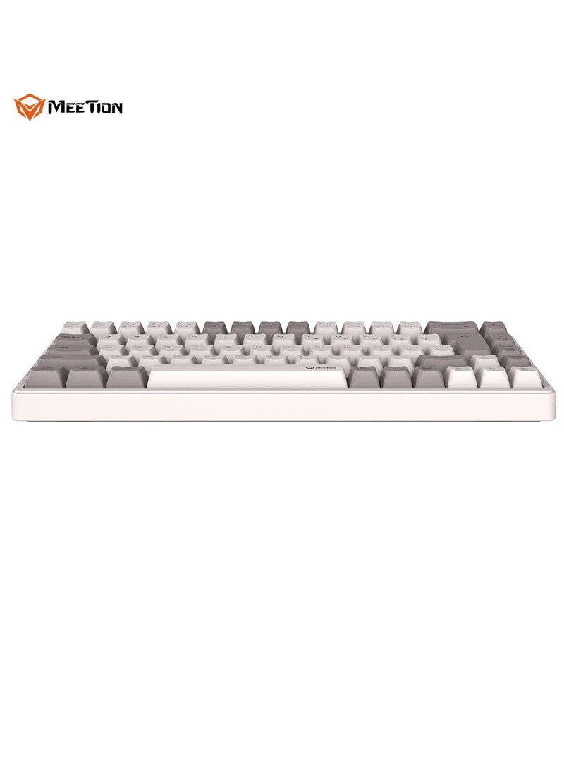 Meetion كيبورد ميتيون ميكانيكي لاسلكي RGB ثلاثي الوضع MK12 بتصميم 65% (أبيض) - Image 4