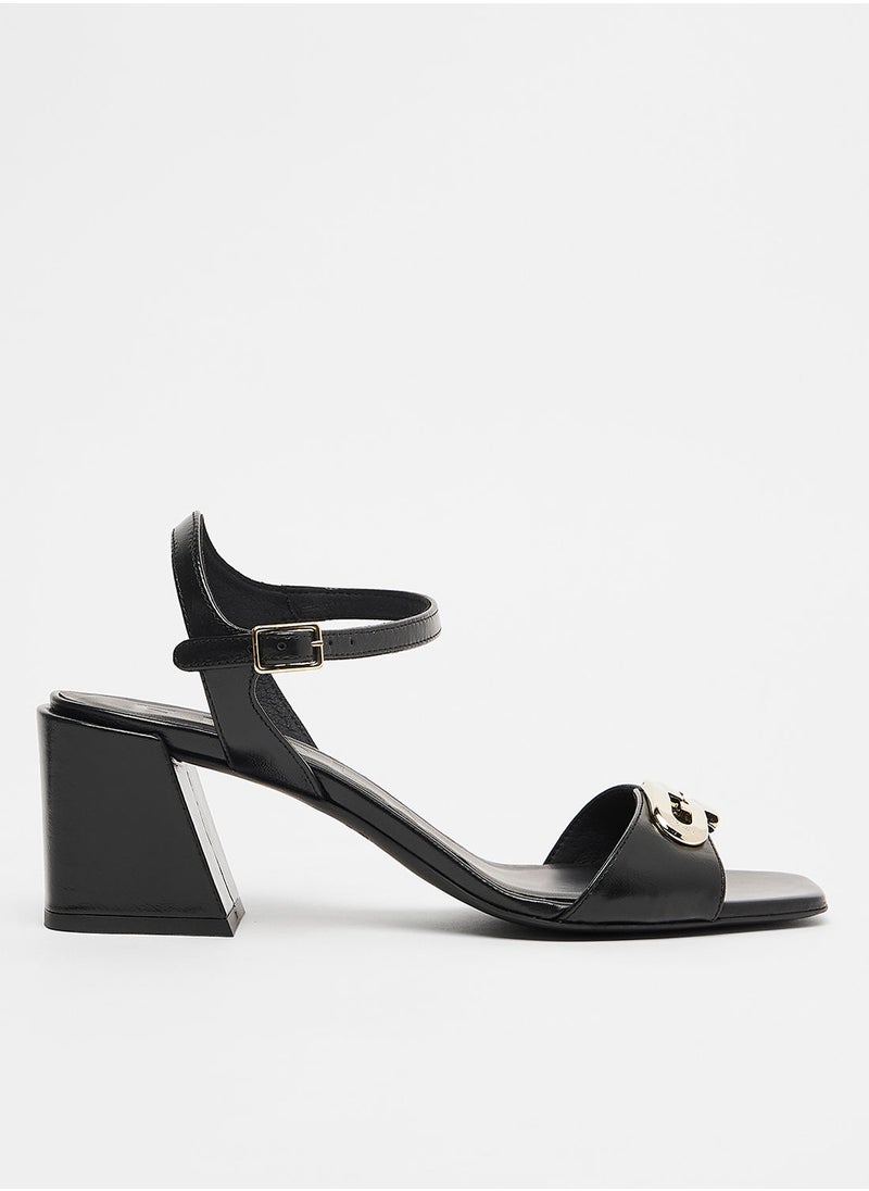 Furla - Chain T.60 Block Heel Sandals - Image 1