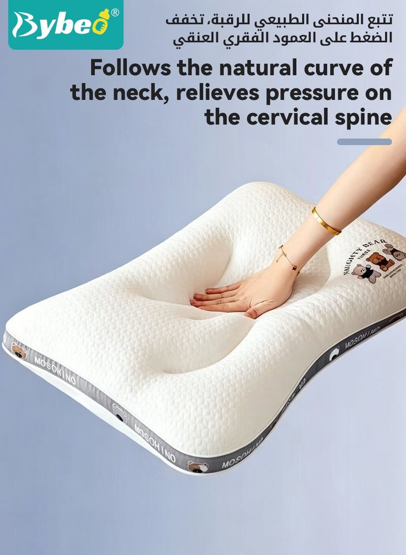 Bybeo Toddler Pillow for Sleeping, Kids Pillows with Ergonomic Spine-Protective Design, Toddler Head Support Pillow, Baby Nursing Sleeping Pillows, for 1-5 Years Children Boys and Girls - Image 4