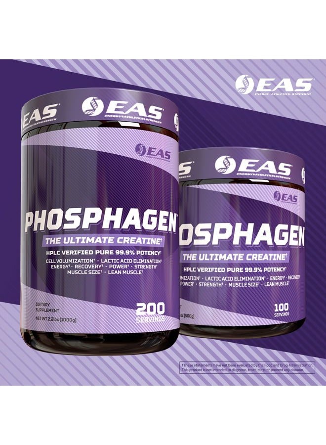 EAS Experimental and Applied Sciences Phosphagen Ultimate Creatine Powder | Power, Strength, Muscle Size, & Cell Volumization | Pure 99.9% Potency | 100 Servings (Unflavored) - Image 5
