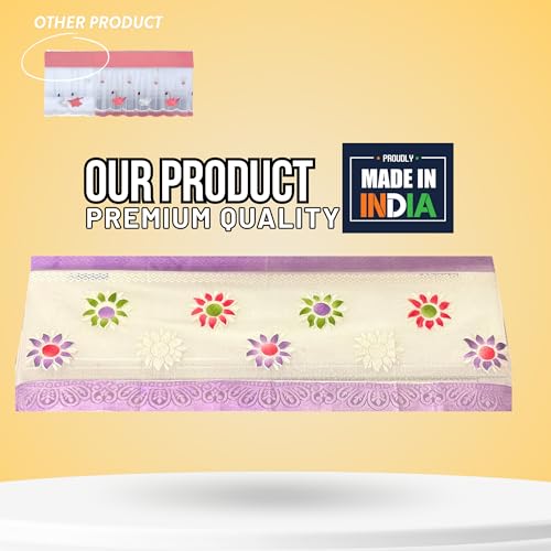 Da Anushi Cotton Net Split AC Cover Indoor Unit for 1.5 Ton Capacity AC, Premium Work Indoor AC Dust Protection Cover Designer Summer Ac Cover for 1.5 Ton Ac (38 X 15.35 X 7.8 inch, Purple) - Image 5