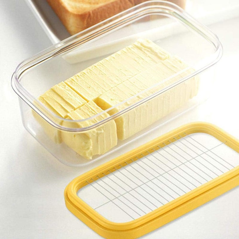 klarako Butter Storage Box, Butter Box Cheese Container Keeper Butter Dish with Lid and Cutting Net Butter Storage Holder for Kitchen Restaurant Baking Food Storage Preservation Box, 6.7 x 3.9 x 2.8 in - Image 1
