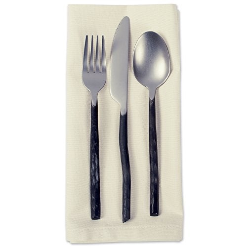 DII Solid Pastel Napkin Set Cotton, Machine Washable, 20x20 Inch, Natural, 6 Count - Image 5