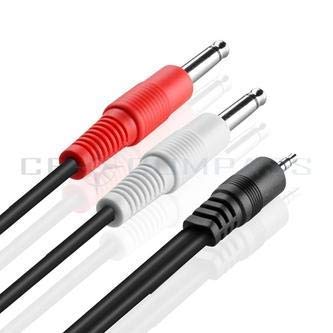 KEBILSHOP Stereo 2/Dual Mono 6.35 mm P38 Male to 3.5 mm Stereo Aux Male Gold Plated 24K PVC Rubberized Cord Cable for Guitar, Sound Mixers, Other Professional Audio Equipment (1.2 Meter, Black) - Image 3