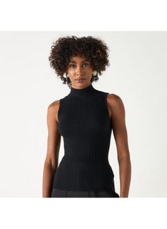 2Xtremz 2Xtremz Ribbed Sleeveless Sweater with High Neck  - Image 2