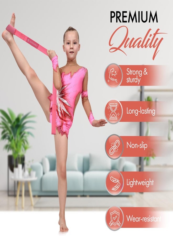 Zenmarkt Stretching Strap for Cheer – Flexibility Stunt Strap for Cheerleaders – Durable Cheer Stretching Bands for Improved Flexibility, Range of Motion – Essential Cheer Accessories (Pink) - Image 5
