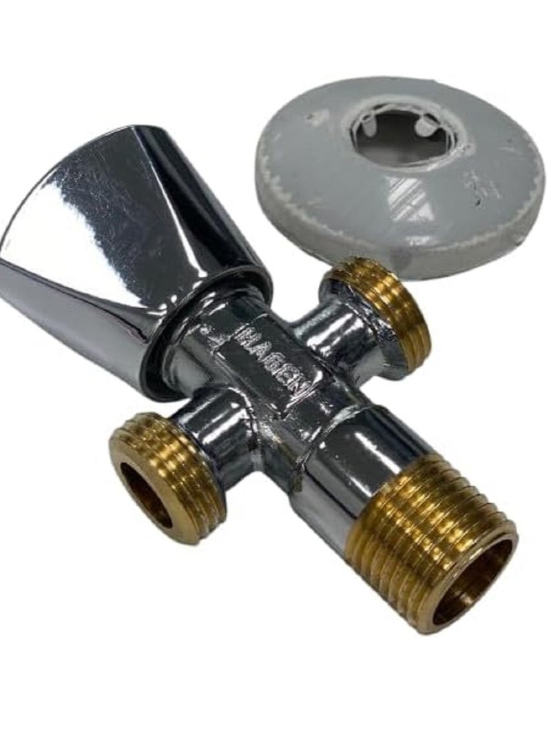 Hagen German Two Way Angle Valve - Two Way Angle Valve, German Quality, Double Angle Valve with Two Ports and One Valve, German  - Image 2