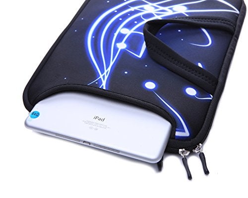 YIDA 11-Inch to 12-Inch Neoprene Laptop Sleeve Case Bag with shoulder strap For 11", 11.6", 12" Ultrabook/Acer/Asus/Dell/HP/Toshiba/Lenovo/Chromebook (Black) - Image 4