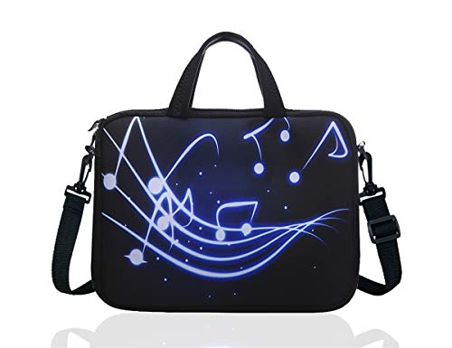 YIDA 11-Inch to 12-Inch Neoprene Laptop Sleeve Case Bag with shoulder strap For 11", 11.6", 12" Ultrabook/Acer/Asus/Dell/HP/Toshiba/Lenovo/Chromebook (Black) - Image 2