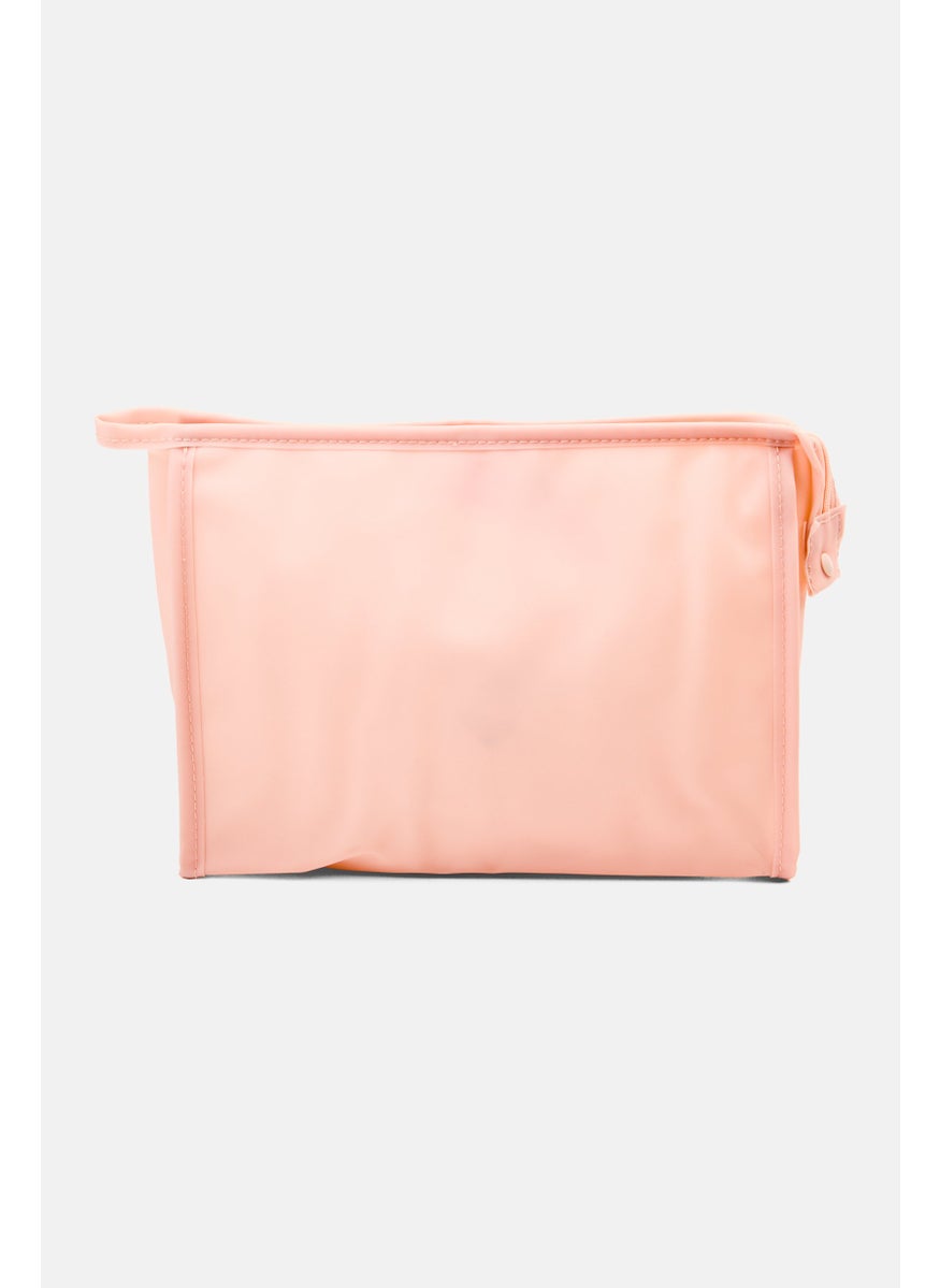 Muy Mucho Plain Toiletry Bag, Peach  - Image 1