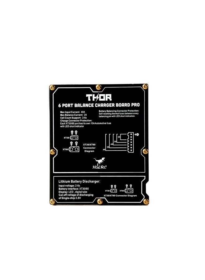 HGLRC شاحن بطارية ليثيوم بوليمر متوازن 6 منافذ ثور برو 40A موصل XT60 XT30 2-6S مدمج مع مفكك بطارية ليثيوم ل IMAX B6 ISDT Q6 نانو HOTA D6 برو P6 - Image 5