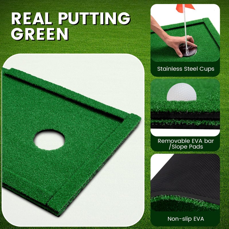 FARROLL Putting Green Golf Putting Mat Non-Slip Professional Practice Trainning Mat for Indoor Outdoor (Putting Green) - Image 2