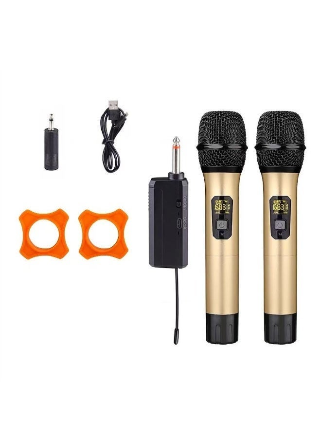 ZFSZ E2 Professional Dual Wireless Handheld Microphone System - UHF Cordless Mic Set with Portable Receiver for Karaoke, Parties, Weddings & Public Speaking (Dual Channel, Battery Not Included) - Image 1