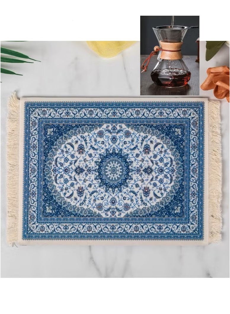 Beauenty 2 Pieces Coffee Mat, Coffee Cup Mat, Mug Mat, Place Mats, Coffee Machine Accessories, Home & Kitchen, Table Mat, Mouse Pad - Image 2