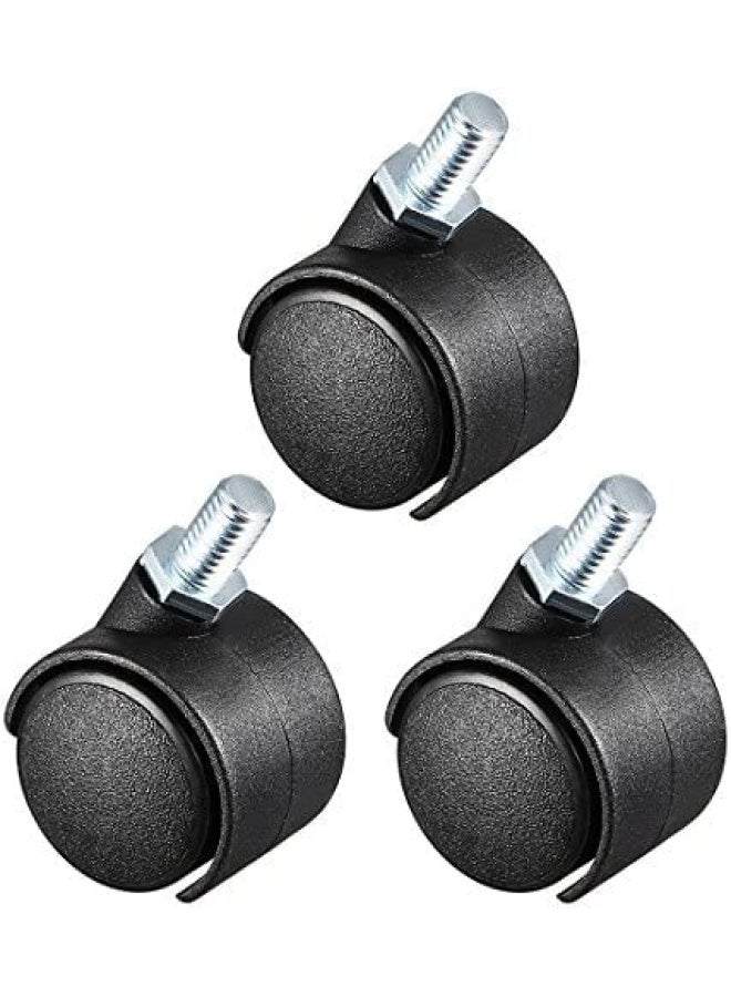 ROBUSTLINE 4 Pieces Heavy Duty Twin Wheels Castor Wheels Furniture Casters Load Capacity Castors For Furniture Without Break 10Mm 1.5Inch - Image 4