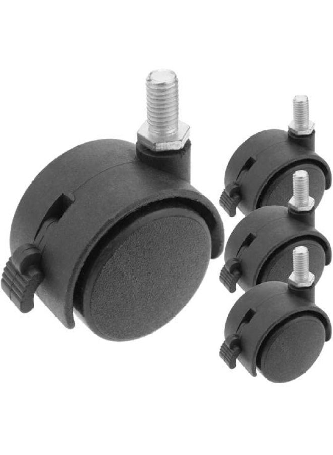 ROBUSTLINE 4 Pieces Heavy Duty Twin Wheels Castor Wheels Furniture Casters Load Capacity Castors For Furniture Without Break 10Mm 1.5Inch - Image 3