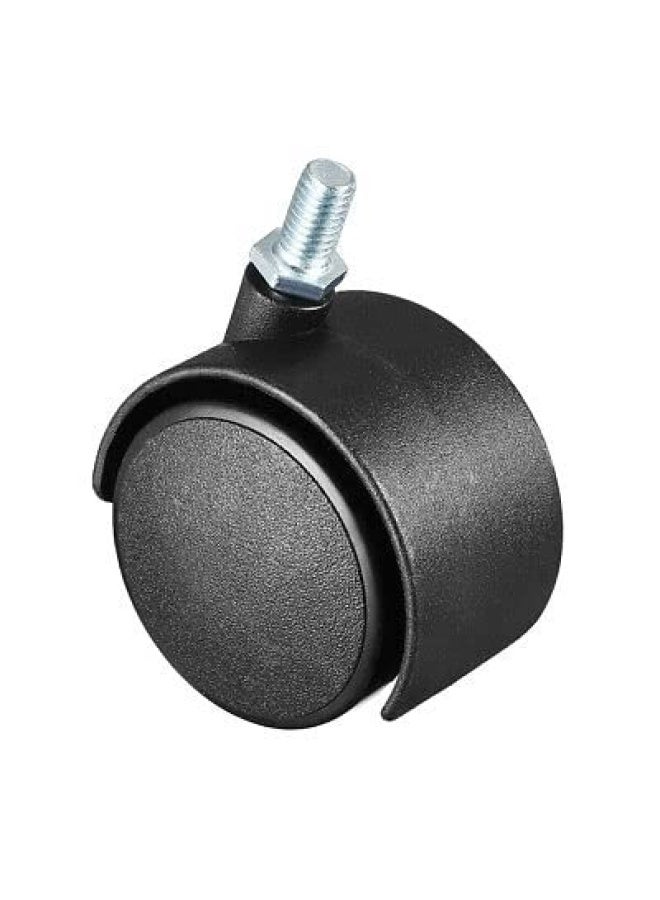 ROBUSTLINE 4 Pieces Heavy Duty Twin Wheels Castor Wheels Furniture Casters Load Capacity Castors For Furniture Without Break 10Mm 1.5Inch - Image 1