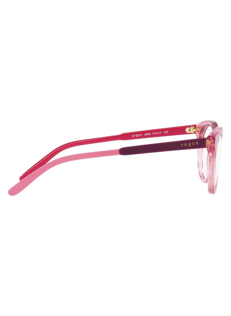 Vogue - Kids Unisex Oval Shape Eyeglass Frames VY2013 2836 47 Lens Size: 47 millimeter - Image 1