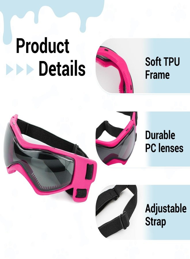BillionChains Dog Helmet with Dog Goggles for Small Dogs - Pet Motorcycle Helmet Hat with Ear Holes Adjustable Straps Safety Helmet for Puppy Riding - Pink - Image 5