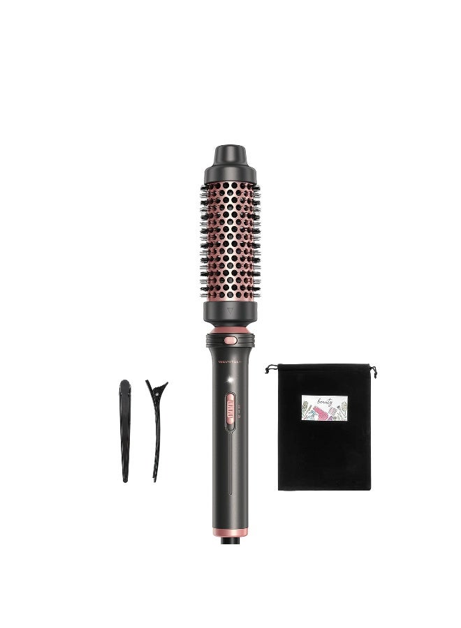 Wavytalk Thermal Brush 1 12 inch Heated Round Brush with Detachable Head Velvet Pouch and Dual Voltage for Travel Easy to Create Blowout Look Rose Gold - Image 1