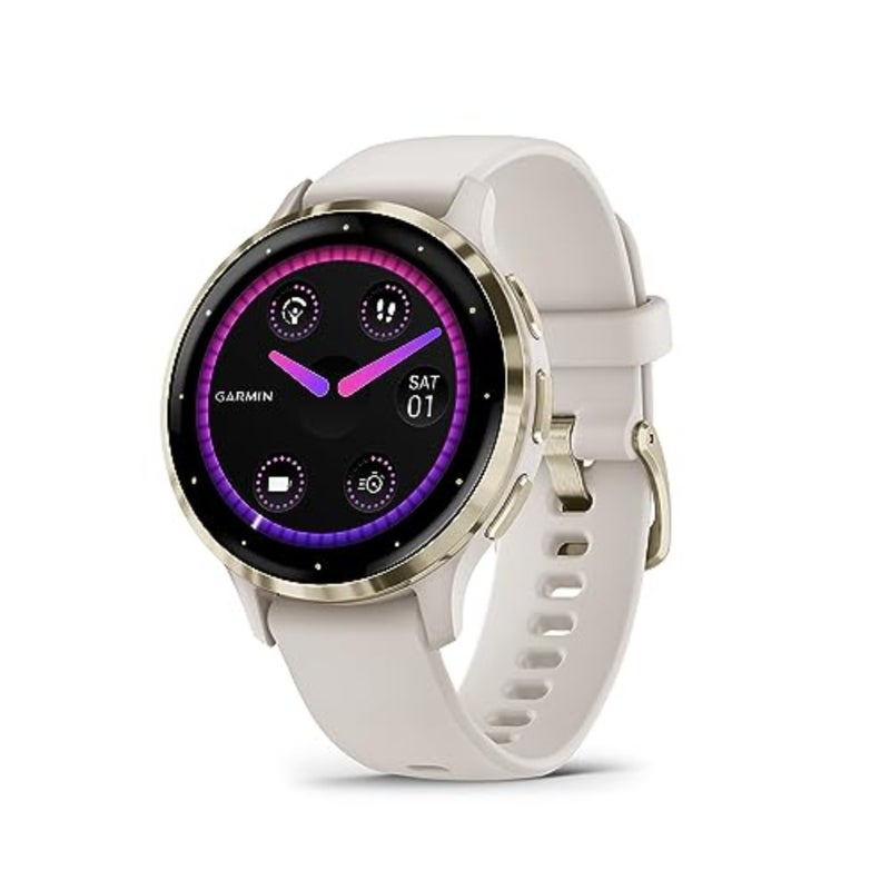 Venu 3S - 41mm, Ivory AMOLED Fitness Smartwatch with Touchscreen Up to 14 Days of Battery Life Lightweight Design, Advanced Health and Wellness Features Builtin Speaker andMicrophone - Image 1