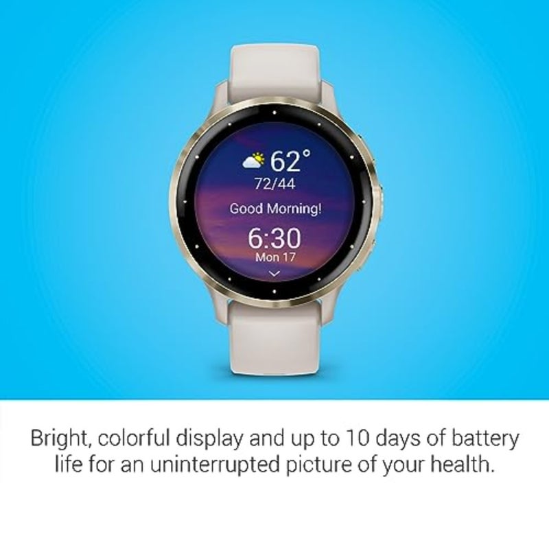 Venu 3S - 41mm, Ivory AMOLED Fitness Smartwatch with Touchscreen Up to 14 Days of Battery Life Lightweight Design, Advanced Health and Wellness Features Builtin Speaker andMicrophone - Image 3