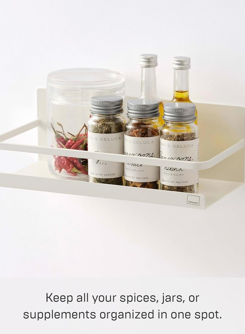 Magnetic Spice Rack Organizer Single Tier Refrigerator Spice Storage Shelf, Easy to Install The Side of The Refrigerator Can Hold spices, Jar of Olive Oil - Image 2