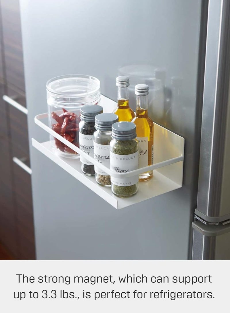 Magnetic Spice Rack Organizer Single Tier Refrigerator Spice Storage Shelf, Easy to Install The Side of The Refrigerator Can Hold spices, Jar of Olive Oil - Image 3