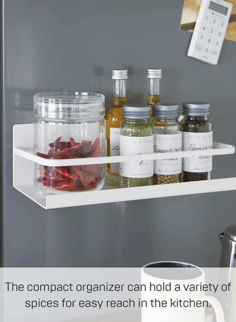 Magnetic Spice Rack Organizer Single Tier Refrigerator Spice Storage Shelf, Easy to Install The Side of The Refrigerator Can Hold spices, Jar of Olive Oil - Image 4
