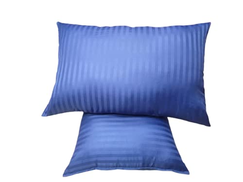 JY Hotel Quality High Down Alternative Extra Fiber Hypoallergenic Soft Bed Pillow for Side and Back Sleeper Standard Size 16x26 Inches Navy Blue Set of 2 - Image 2