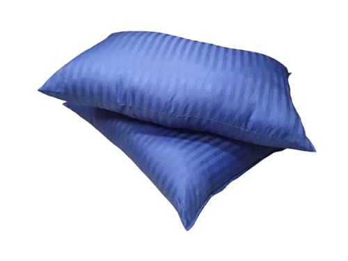 JY Hotel Quality High Down Alternative Extra Fiber Hypoallergenic Soft Bed Pillow for Side and Back Sleeper Standard Size 16x26 Inches Navy Blue Set of 2 - Image 3