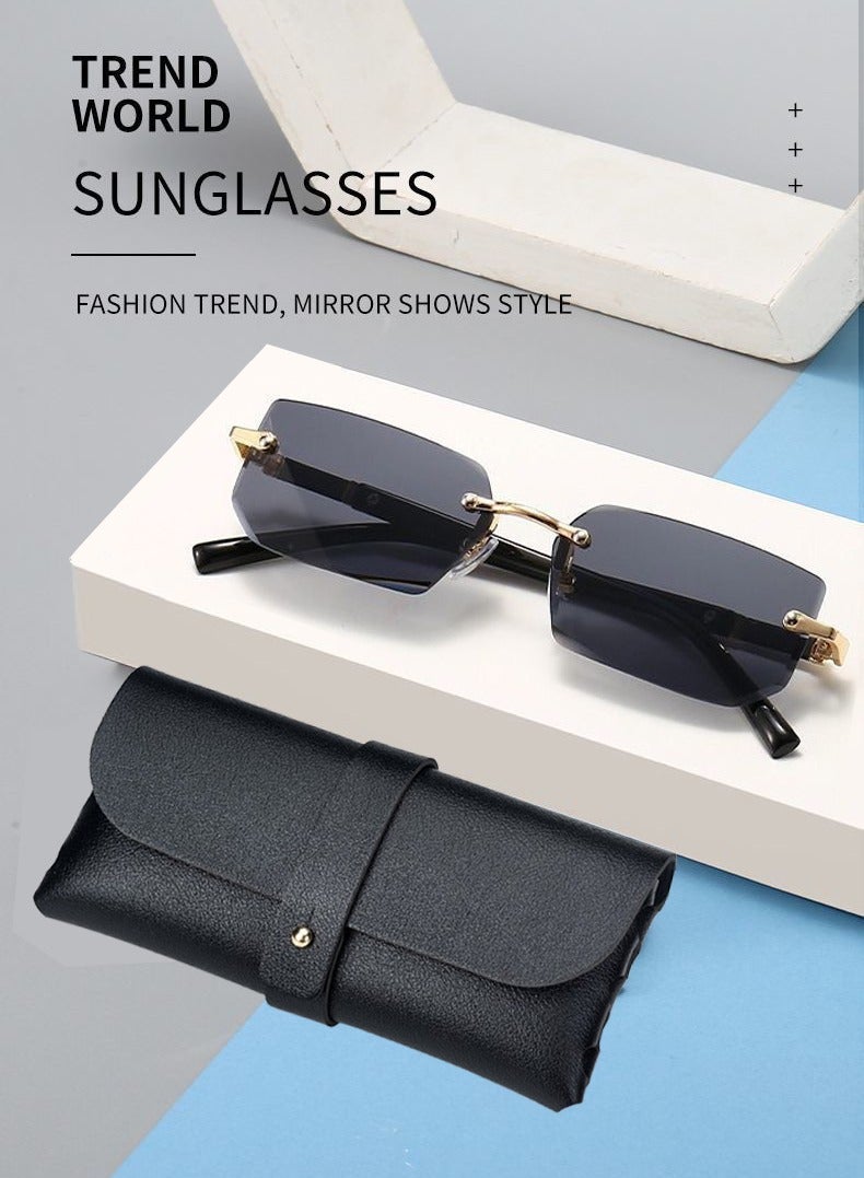 Youque New Rimless Fashion Trend Sunglasses Personalized Sunglasses UV Protection Unisex - Image 1