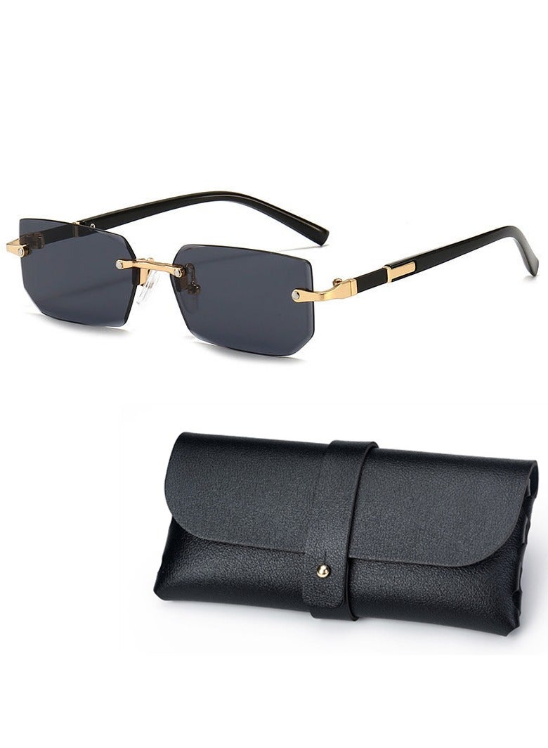 Youque New Rimless Fashion Trend Sunglasses Personalized Sunglasses UV Protection Unisex - Image 2