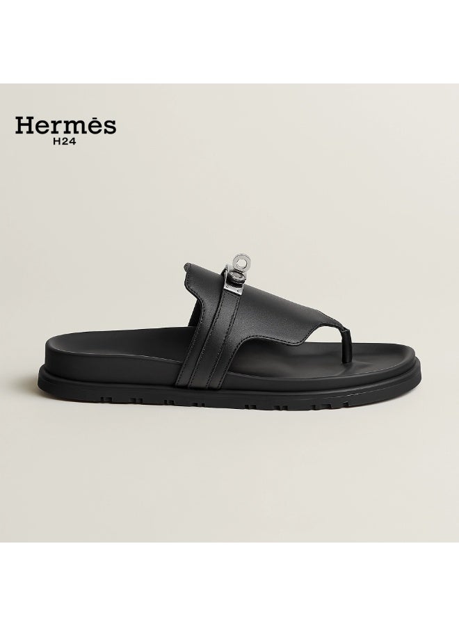 Hermes H24 Empire sandal anatomical sole iconic palladium-plated Kelly buckle - Image 3