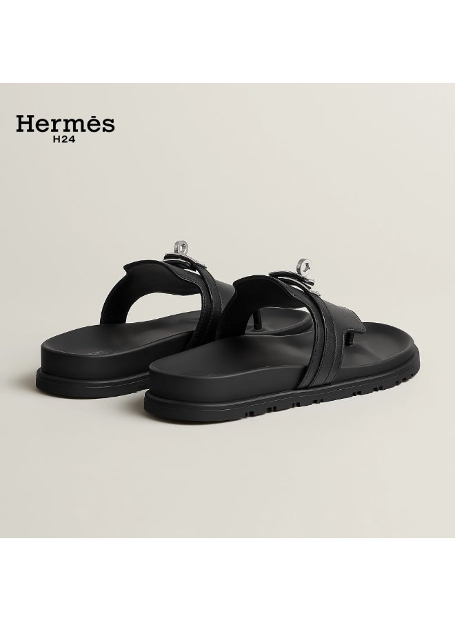 Hermes H24 Empire sandal anatomical sole iconic palladium-plated Kelly buckle - Image 4