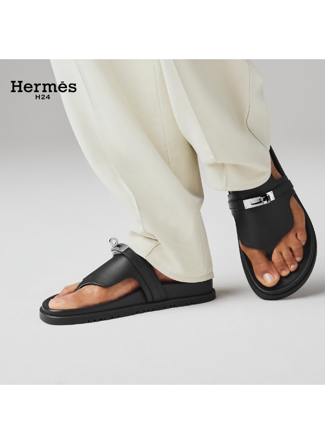 Hermes H24 Empire sandal anatomical sole iconic palladium-plated Kelly buckle - Image 5