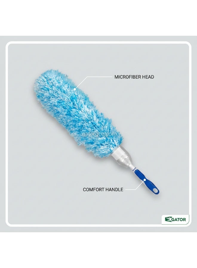 GATOR Microfiber Duster | Multi-Surface Dust Cleaning Tool | Soft Reusable Household & Commercial Duster | 60 cm | Assorted Colors - Image 2