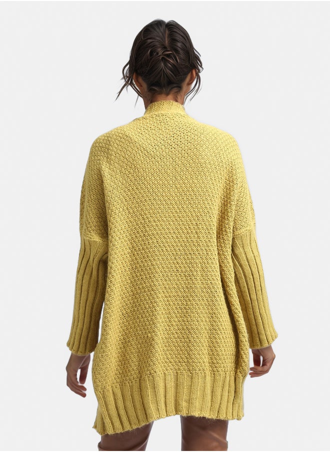 RAVIN Knitted Open Neckline Winter Cardigan  - Image 3