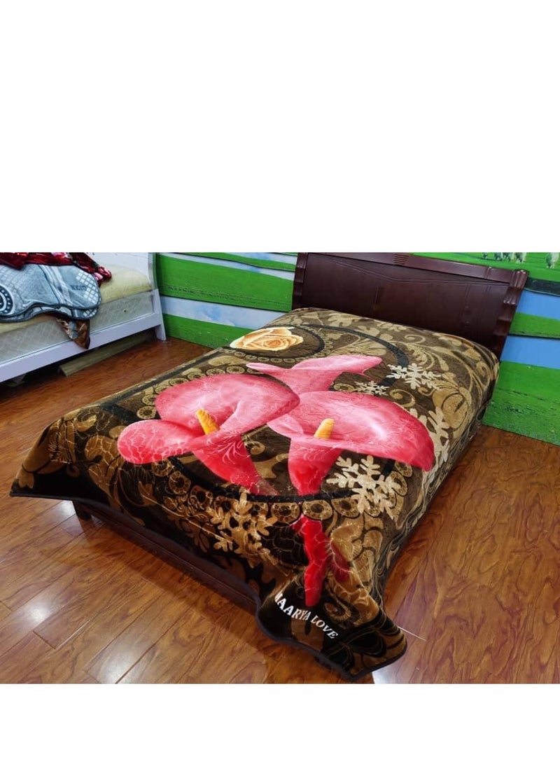 MAARYA LOVE 2 PLY SUPER SOFT EMBOSSED BLANKET - Image 1