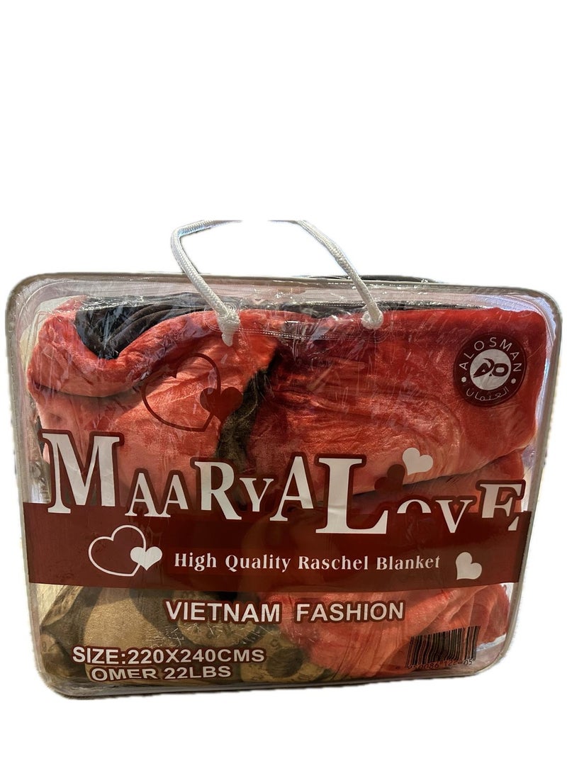 MAARYA LOVE 2 PLY SUPER SOFT EMBOSSED BLANKET - Image 2