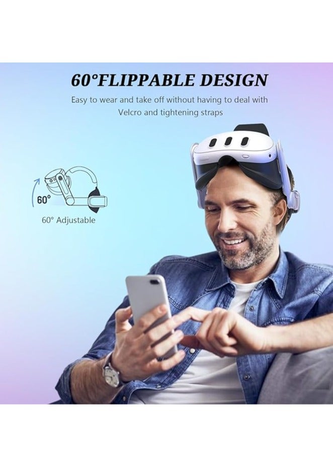 Meta quest 3 headband battery compatible with Quest 3-8000mAh adjustable battery strap with RGB light for enhanced support and extended playtime - Image 5